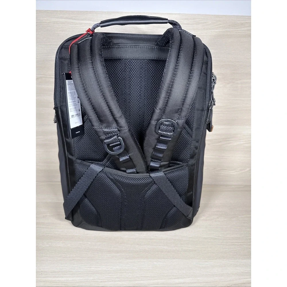 Tumi Barksdale Backpack‎ Orange Green Geometric Laptop Bag Large Carryon Snap